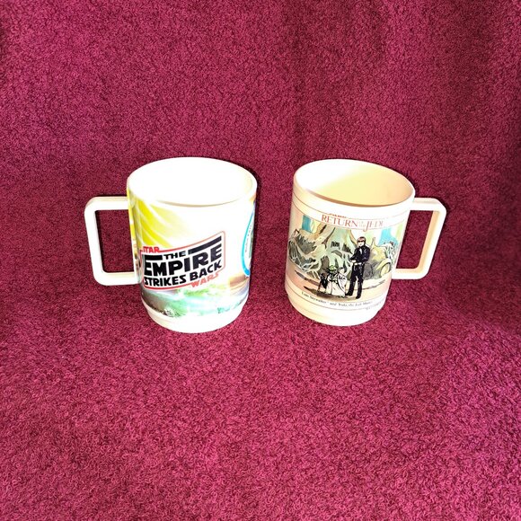 Vtg Deka 80's Star Wars Return of the Jedi&The Empire Strikes Back Plastic Mugs - Picture 3 of 16